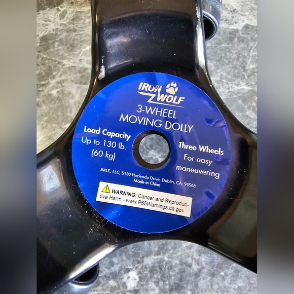 DOLLY IRON WOLF 3-Wheel Moving Dolly - Picture 4 of 4